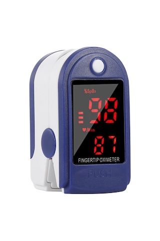 Parmak Ucu Nabız Oksimetresi Kan Oksijen Doygunluğu Ve Nabız Monitörü, Kordonlu 2 Yönlü Ekran