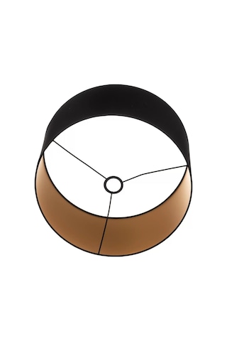 Levaillant Siyah Lambader Şapka & Başlık - İçi Gold Kaplama, 45 Cm Çap, 26 Cm Yükseklik - Özel Üretim & Kusursu Diğer