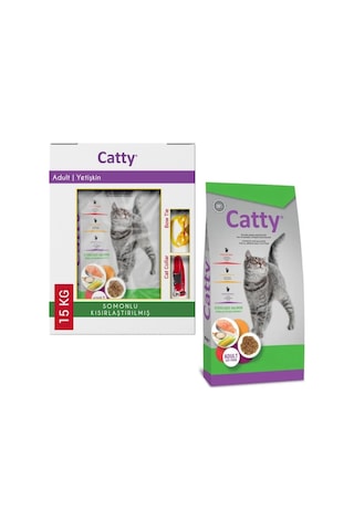 Catty Kısırlaştırılmış Somonlu Yetişkin Kedi Maması 15 KG