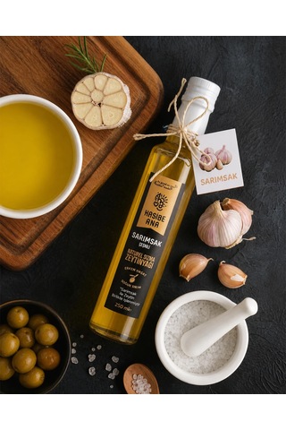 Badavut Sarımsaklısı Sarımsak Çeşnili Sızma Zeytinyağı - 250 Ml