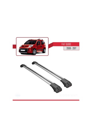 Fiat Qubo 2008-2017 Arası İle Uyumlu Ace-1 Ara Atkı Tavan Barı Gri