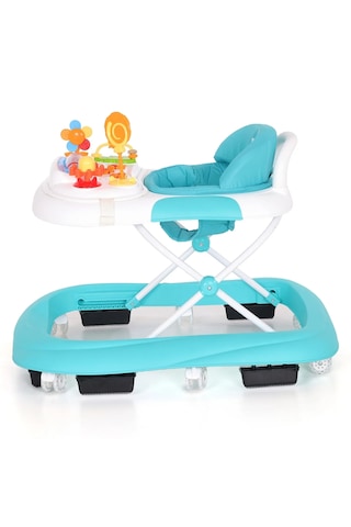 Duux Plano Oyuncaklı Müzikli 3 Kademeli Örümcek Bebek Yürüteci Turkuaz