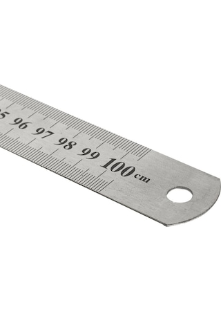 Paslanmaz Çelik Cetvel Ön Yüzü Cm / Arka Yüzü İnch 100cm 100 M