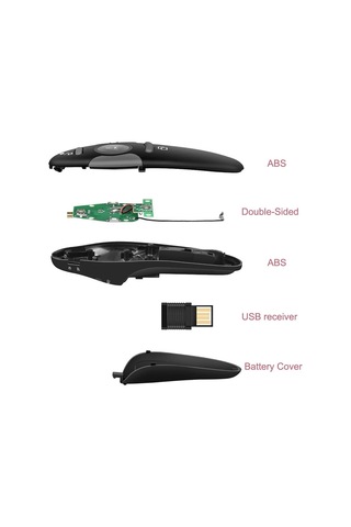 AoGo Presenter Laser Pointer 2.4 Ghz USB Wireless Lazerli Sunum Kumandası