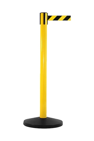 Şerit Bariyer Sistemleri Ayaklı Yönlendirme Bariyeri Güvenlik Şerit Bariyer - Sarı Boyalı Çift Renkli Şerit