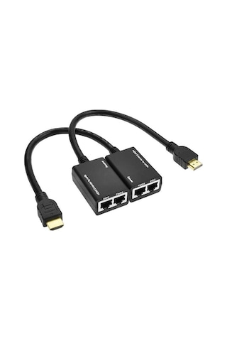 Wozlo 30 MT HDMI Extender - CAT5E/6 RJ45 Kablosuz Tekrarlayıcı Verici + Alıcı Aktarıcı