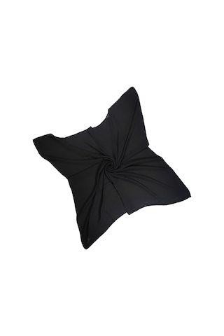 Mim Eşarp Mısırlı Eşarpları Aerobin Jazz Caz Eşarp 120x120 Cm Siyah