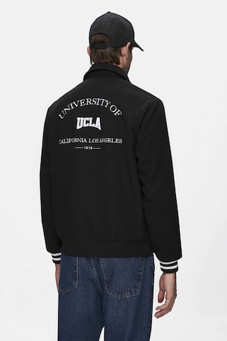 Keane Siyah Kaşe Kolej Ceket Çıtçıtlı Standard Fit Erkek Ceket Siyah