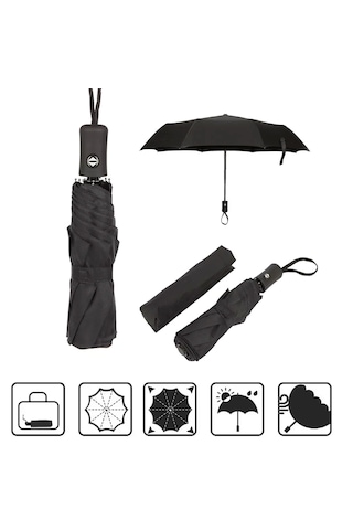 Microcase Unisex Rüzgarda Kırılmayan Su Geçirmez Şemsiye 8 Telli Al4662