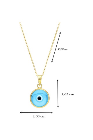Moom Mücevherat Kadın 14 Ayar Altın Nazar Göz Kolye N11.40311