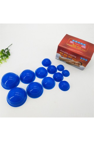 Dianziye 12 Adet Mavi Silikon Vakum Topu - Esnek, Sağlıklı Masaj Ve Fiziksel Bakım İçin Dayanıklı Hijyenik Toplar Çok Renkli