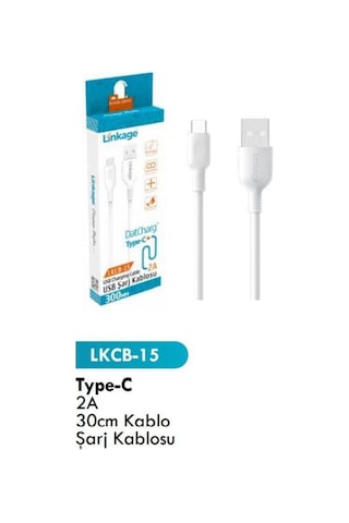 Lkcb-15 Type-c 2amper 30cm Kablo Şarj Kablosu