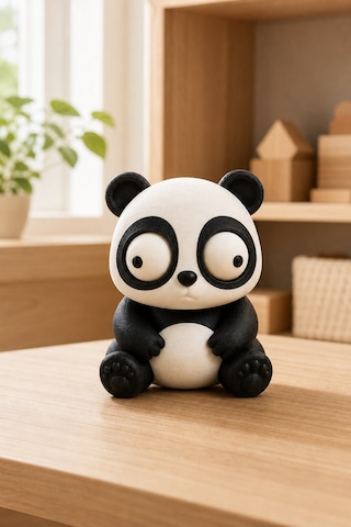 Yasuah Hareketli Gözlü Panda Figürü