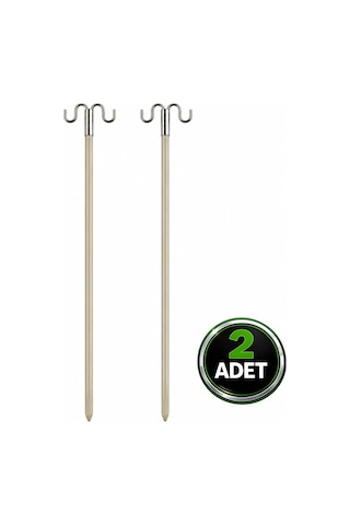 Hedyex Kırılmaz Fiber Kamış Ayağı 102 Cm Çift Başlıklı Olta Tutucu 2 Adet