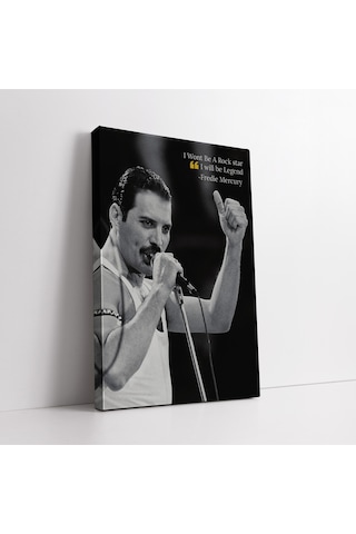 Ünlü Şarkıcı Freddie Mercury Kanvas Tablo