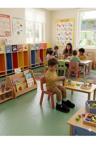 Gezer Tam Ortopedik Cırtlı Yazlık Kreş,anaokulu Ev İçi Ayakkabı Pati Panduf Siyah