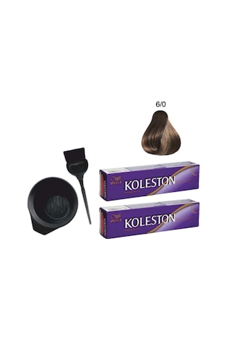 Koleston Saç Boyası 6/0 Koyu Kumral 50Ml X 2Adet +Boyama Seti