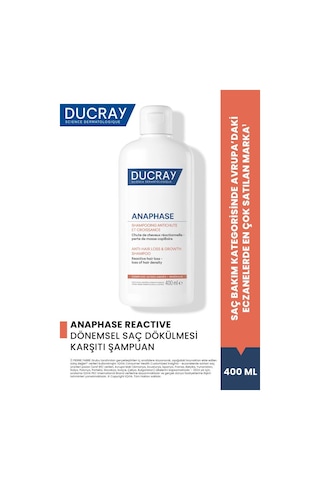 Ducray Anaphase Reactive Dönemsel Saç Dökülmesi Karşıtı Şampuan 400 Ml Boyalı