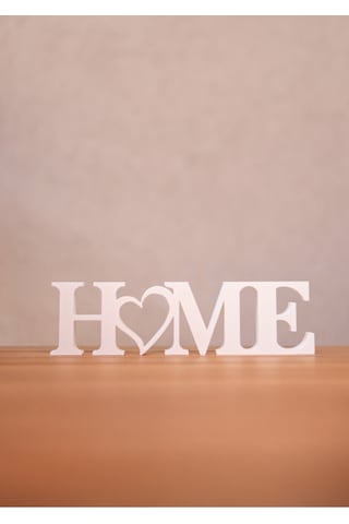 3dprototürk Home Yazılı Dekoratif Biblo Ve Masaüstü Dekor Beyaz Plastik 19 Cm