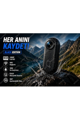 Nvg Mini Aksiyon Kamera Video Kaydedici 1080p Full Hd Wifi Klipsli Giyilebilir Taşınabilir Vücut Kamera Siyah