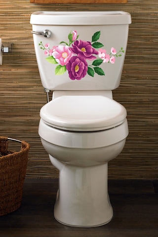 Mor Güller Güller Klozet Kapağı ve Banyo Sticker Seti