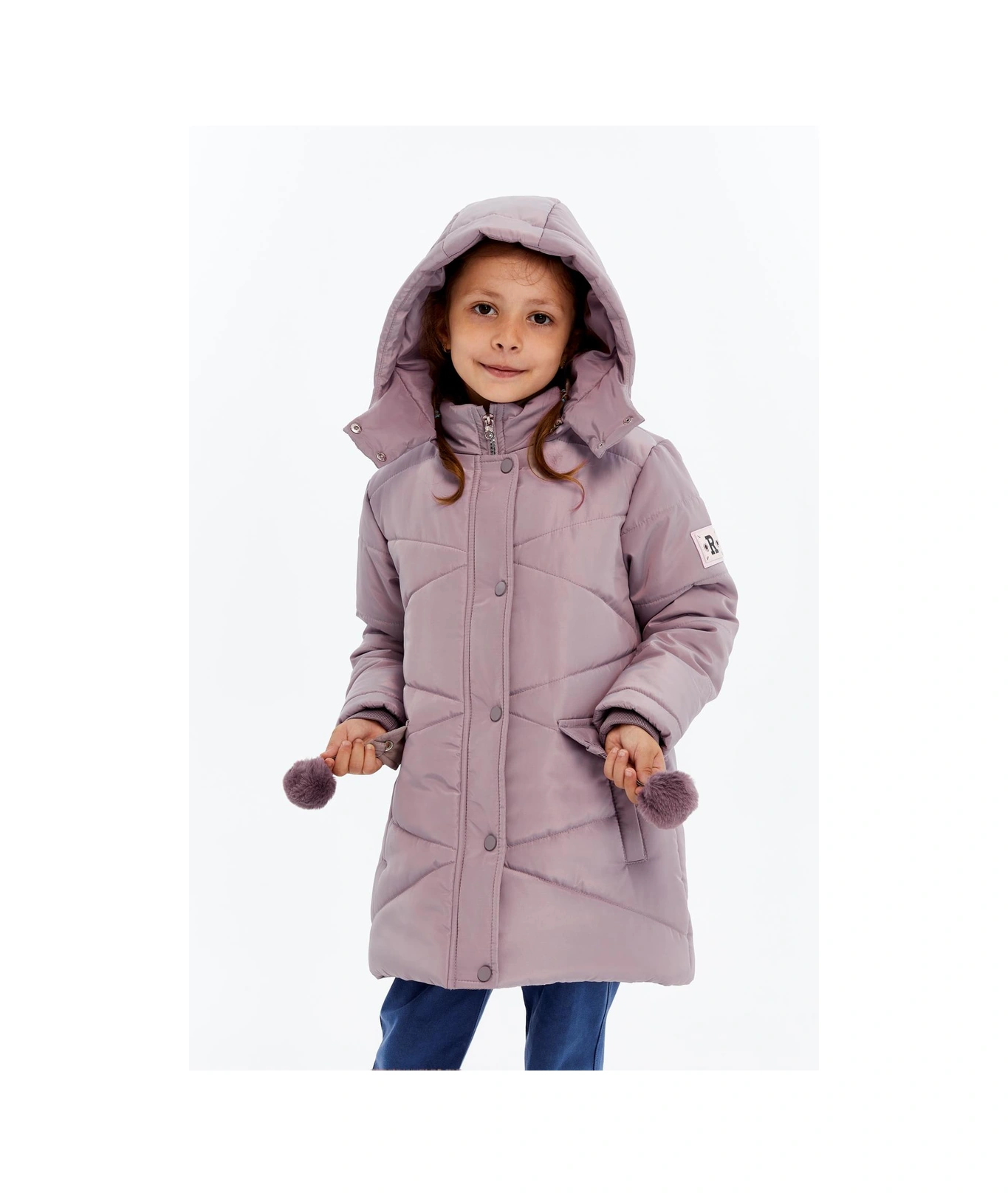 Benitto Kids Kapüşonlu Kışlık Ponpon Detaylı Kız Çocuk Kaban 51354 Mor