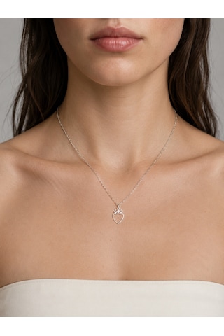 Oya Silver Minimal Tasarım Gümüş Çilek Kolye Oyot366