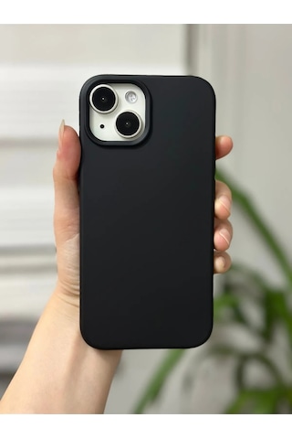 İphone 13/14 Uyumlu Lansman Kılıf Leke Kir Su Tutmayan Yüzey İçi Kadife Mükemmel Hissiyat Siyah