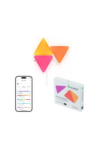 Nanoleaf Üçgen Akıllı Rgbw Duvar Paneli Genişletme Paketi App Kontrollü, 3 Parça, Beyaz, Google Home RGB