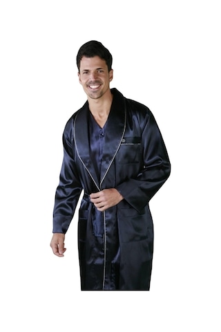 Ancelo 333 Saten Pijama Takım Ve Robdöşambr 3Lü Damat Çeyiz Set