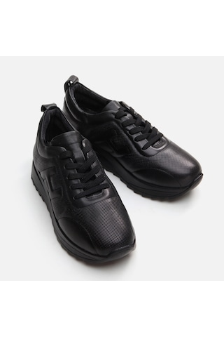 Hotiç Hakiki Deri Siyah Kadın Spor Ayakkabı 01ayh294640a100 Siyah