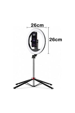 10 İnç Ring Light 2.1 M Tripod Bluetooth Kumandalı Type-c Np-l15