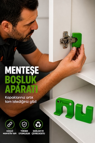 Menteşe Boşluk Aparatı 2'li 3 Mm Açık Yeşil