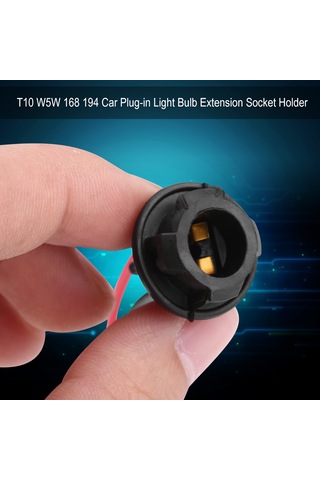 Kosona T10 Fari Ampul Soketi, Kauçuk Malzeme, Isı Dayanıklı, Kolay Kurulum, Siyah, 2 Adet - Araç, Motosiklet Için
