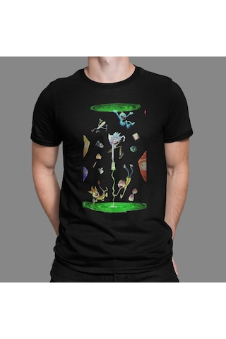 Rick And Morty Tshirt Bisiklet Yaka (551813521) Çok Renkli