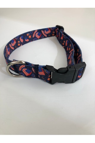 Mita Ayarlanabilir Köpek Boyun Tasması Dizayn Kırmızı - Lacivert