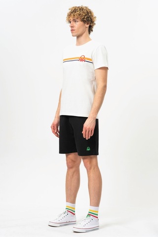 Benetton Bnt-m20478-23y Erkek T-shirt BNT-M20478-R0198 Beyaz