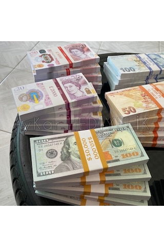 40 Deste Karışık Para 20-50 sterlin 50-100 d 50-100 e 50-100 tl