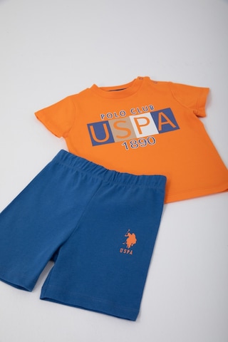U.S. Polo Assn. Turuncu Erkek Bebek 2'li T-Shirt Takım Turuncu