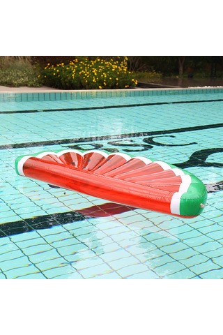 Ikkb Yeni Yetişkinler İçin Şişme Karpuz Yarım Daire Yüzen Yatak, Yatar Koltuk, Pvc Yüzme Simidi, Cankurtaran Simidi