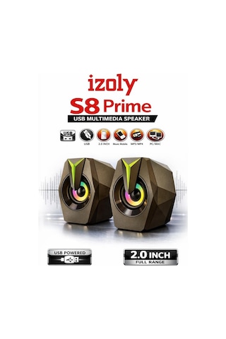İzoly S8 Prime Usb Multimedia Speaker