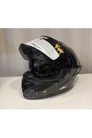 Kask Sway 861f D Carbon Parlak Siyah