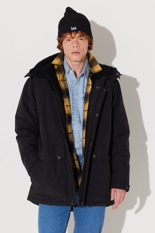 Lee Regular Fit Normal Kesim Kapüşonlu Siyah Parka Ceket L232220001 Siyah
