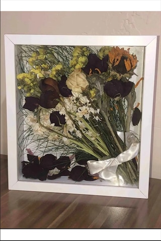 Anı Çerçevesi Söz Nişan Çiçeği Kutu Tasarımı 25x25 Cm