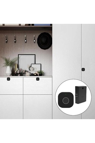 Createtech Suntek Parmak İzi Kilitli Ahşap Kutu Dolap Çekmece Biyometrik Dm