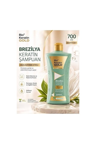 Keratin Gold Bio Tuzsuz Şampuan 700 Ml. Normal