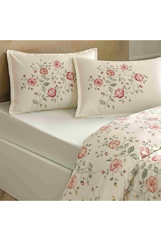 Linens Sc Allday Fleur Nevresim Takımı King Krem Krem
