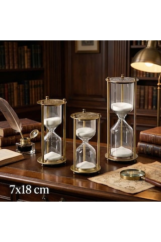 Dekoratif Cam Kum Saati 7x18 Cm Diğer