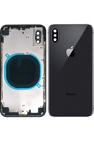 Apple Uyumlu iPhone X Boş Kasa Siyah Renk