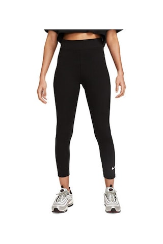 Nike W Nsw Nk Clsc Hr 7/8 Tıght Lbr Kadın Günlük Tayt Dv7789-010 Siyah Renklı